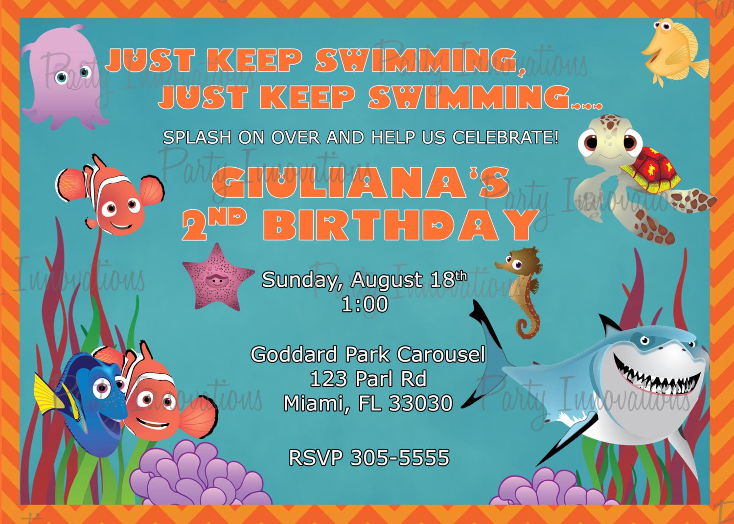 Doc  15001071  Finding Nemo Party Invitations â Finding Nemo Party